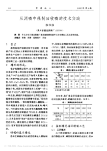 从泥磷中强制回收磷的技术实践