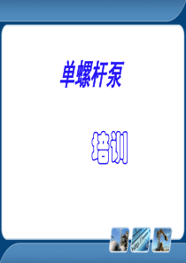单螺杆泵培训