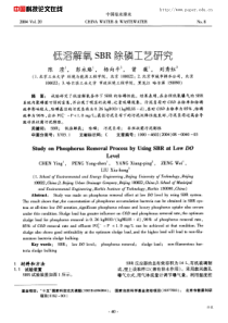 低溶解氧SBR除磷工艺研究