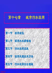 第17章城市污水回用