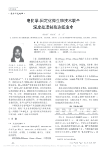 电化学固定化微生物技术联合深度处理制浆造纸废水冯晓静