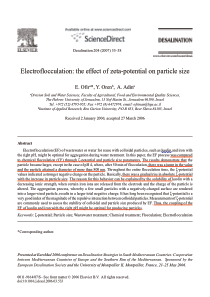 电絮凝中zeta电位和粒径的讨论