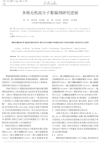 多核无机高分子絮凝剂研究进展路青