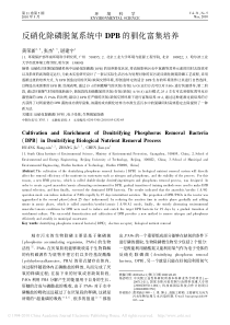 反硝化除磷脱氮系统中DPB的驯化富集培养