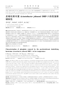 反硝化耐冷菌AcinetobacterjohnoniiDBP3的低温除磷特性
