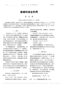 废碱的综合利用张述庸