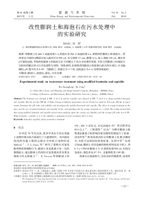 改性膨润土和海泡石在污水处理中的实验研究
