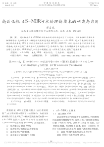 高效低耗4SMBR污水处理新技术的研发与应用廖志民
