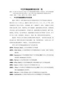 各类中空纤维超滤膜性能比较