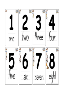 幼儿英文数字卡