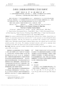 合成化工高盐废水的零排放工艺设计及研究余海晨