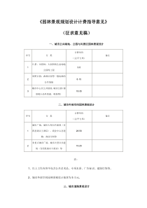 《园林景观规划设计计费指导意见