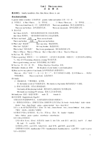 Unit-2--This-is-my-sister知识归纳及练习