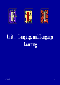 unit-1-language-and-language-learning语言和语言学习(课堂PPT