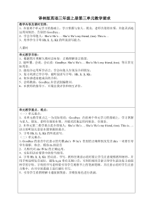 译林版英语三年级上册Unit3教案备课