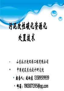 污泥改性碳化技术ppt杭州会议