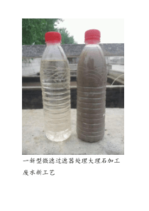 新型微滤过滤器处理大理石加工废水新工艺