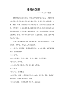 冰帽的使用