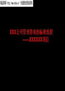麦肯锡管理咨询标准流程(1)