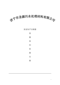 自查自纠方案