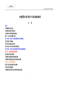 XXXX年度某服装公司加盟事业部战略规划
