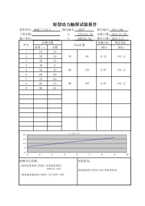 轻型动力触探报告