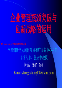 企业管理瓶颈突破与创新战略的运用（PPT130页）(1)