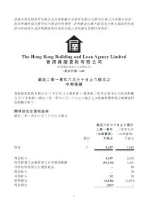 00145香港建屋貸款XXXX年中期业绩报告