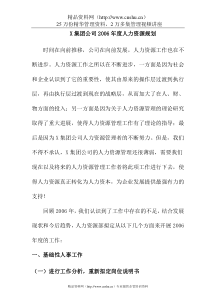 Z集团公司XXXX年度人力资源规划(doc)