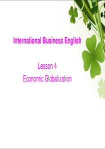 自考国际商务英语lesson4