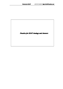 SSAT类比词汇精选