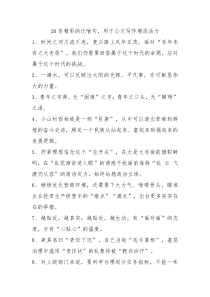 20条精彩的比喻句用于公文写作增添活力