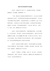 2009年公司车队全年工作总结