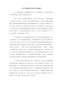 2011年寒假企业公司会计实习总结报告