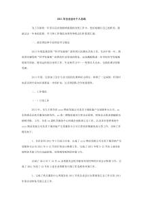 2011年企业会计个人总结
