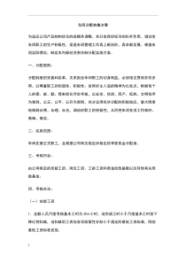 车间分配实施方案