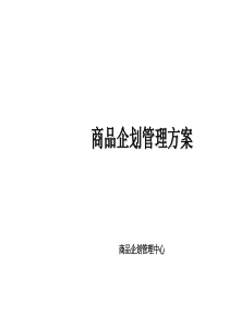 商品企划与管理