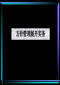 年度计划方案、目标管理及实施计划