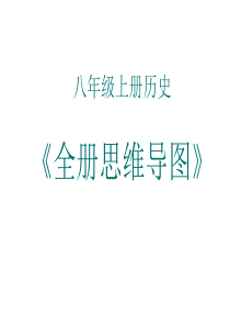 八年级上册历史《全册思维导图》