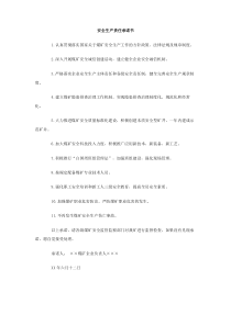 安全生产责任承诺书