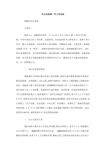 村主任助理一年工作总结