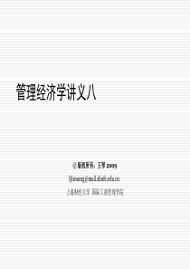 MBA管理经济学八