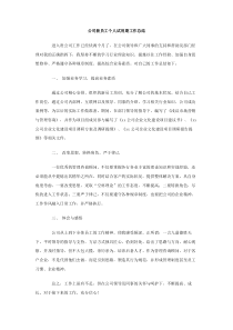 公司新员工个人试用期工作总结