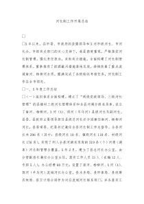河长制工作开展总结
