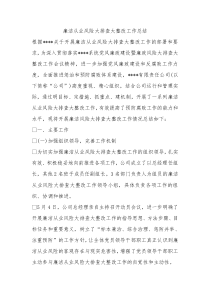 廉洁从业风险大排查大整改工作总结