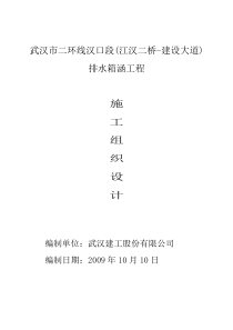 排水箱涵施工方案最终版本