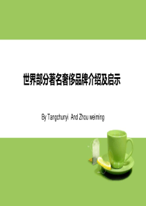 世界部分着名奢侈品牌介绍及启示