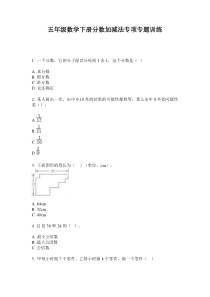 五年级数学下册分数加减法专项专题训练