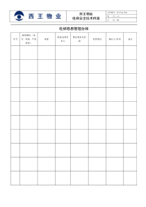 电梯隐患管理台帐
