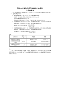 110-国寿安全建筑工程团体意外伤害保险费率表
